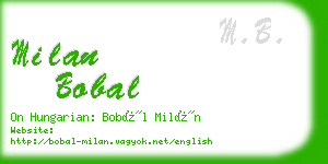 milan bobal business card